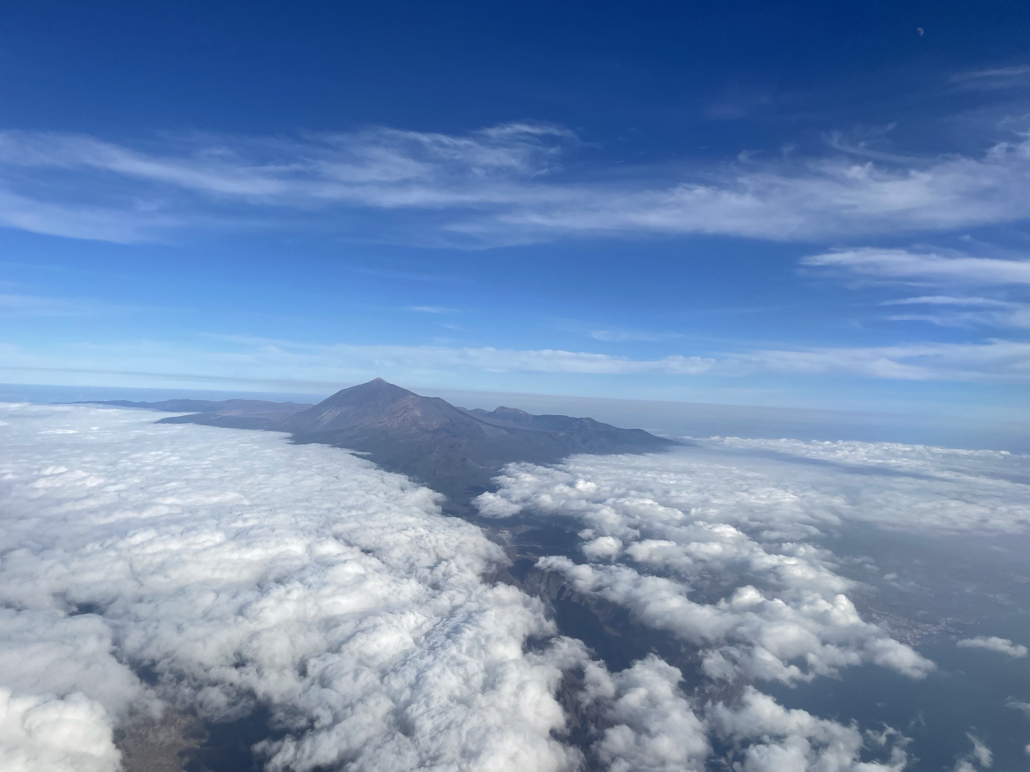 Udsigt til Teide fra flyveren