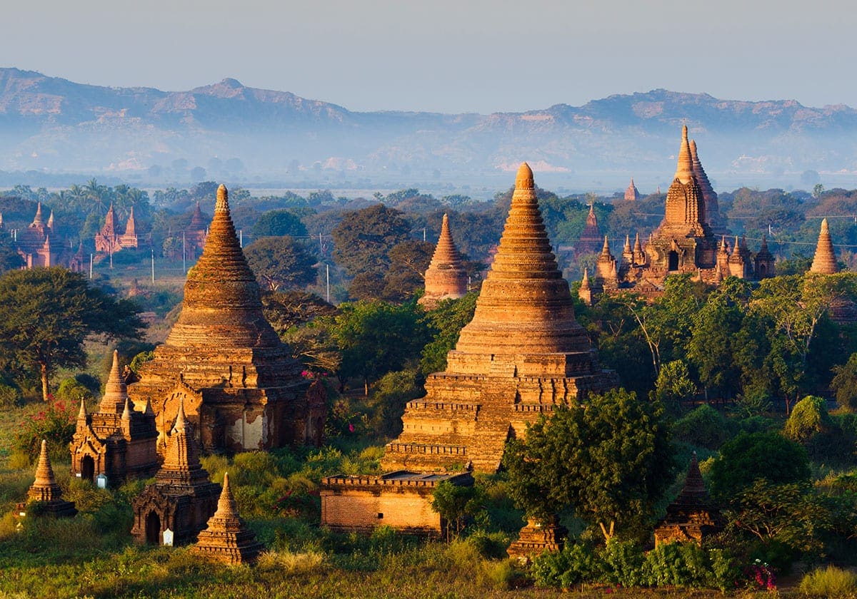 Det kÃ¦mpemÃ¦ssige tempelomrÃ¥de i Bagan