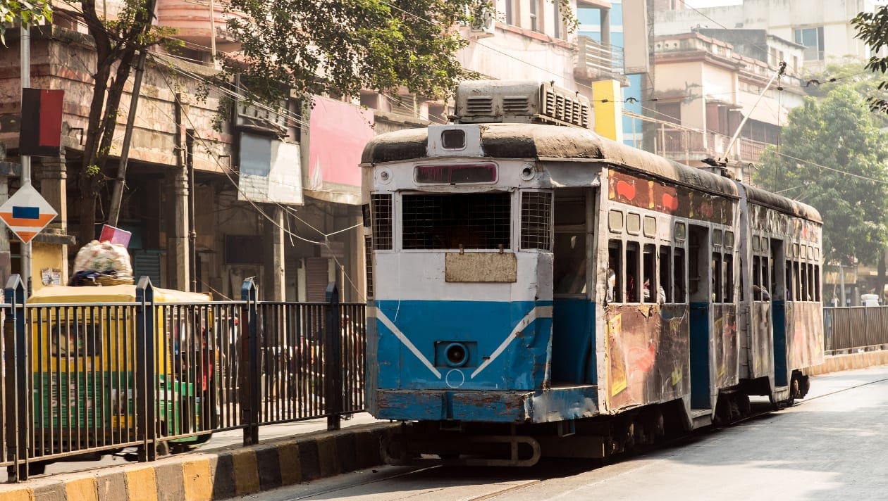 Sporvogn i Kolkatas gader