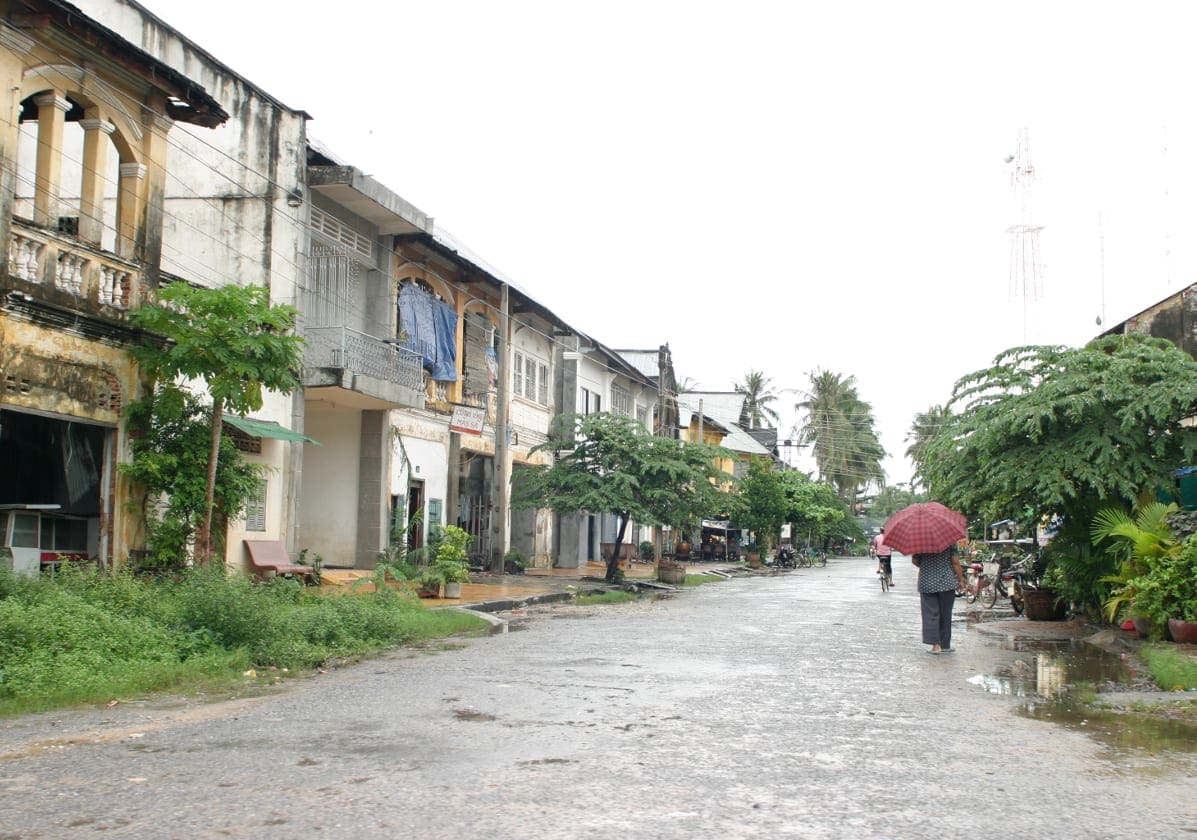 En gade i Kampot