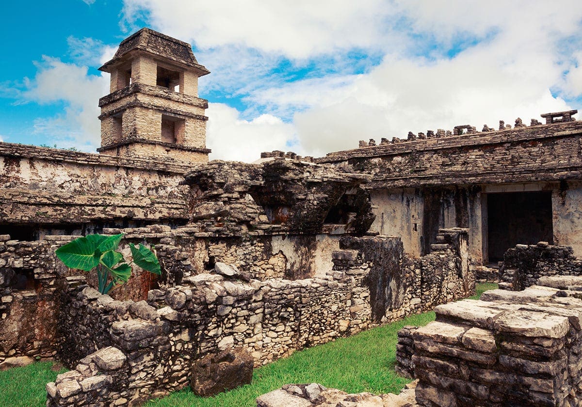 Det gamle kongepalads i Palenque