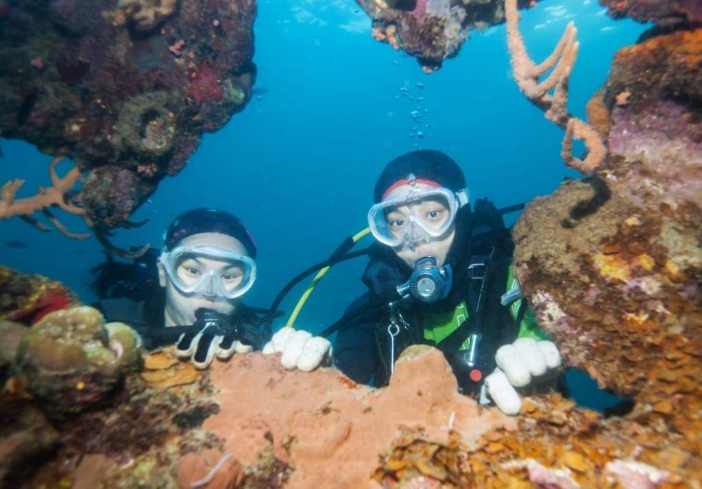 Dykning ud for Coron