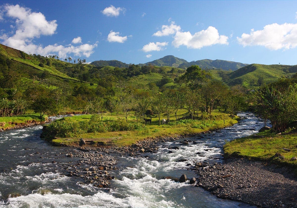 Flod og landskaber i Monteverde