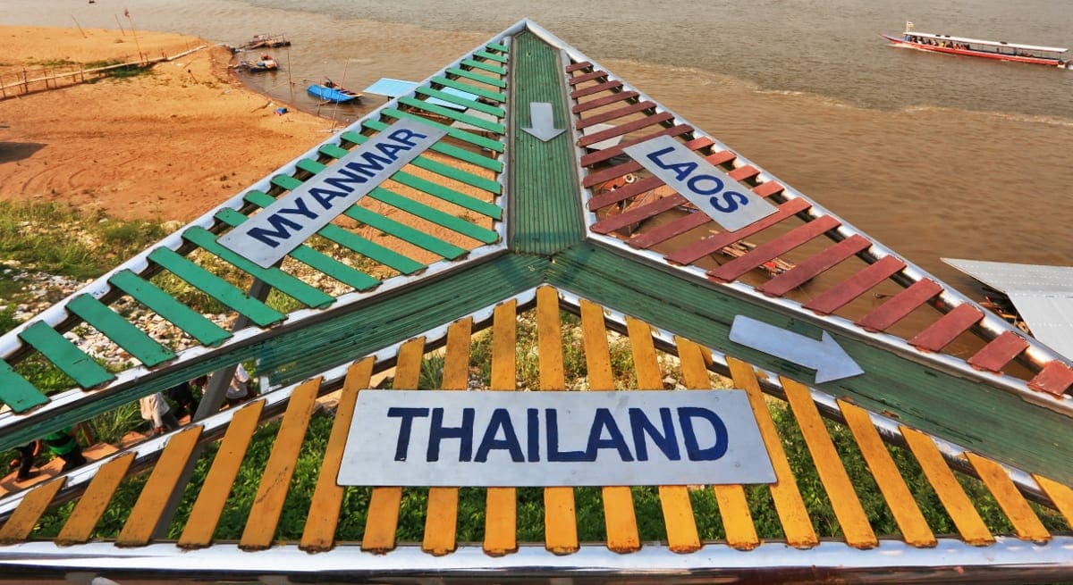 Den gyldne trekant mellem Burma, Thailand og Laos