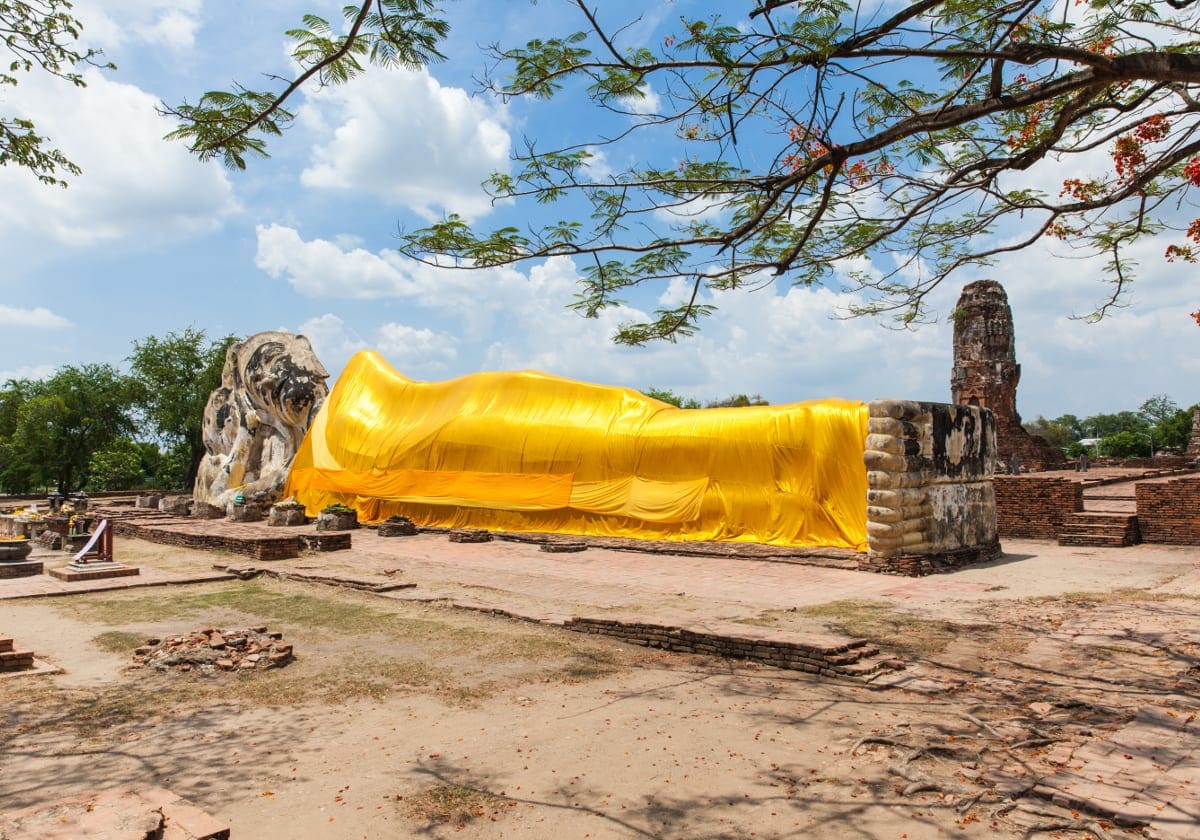 TilbagelÃ¦net Buddha i Ayutthaya