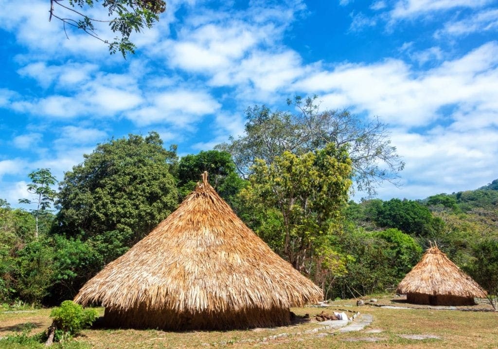 Traditionelle huse, som er hjem for Kogi folket