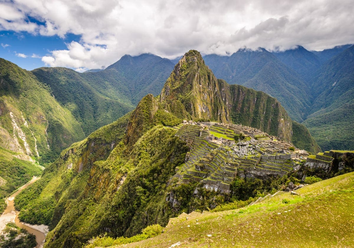 Første glimt af Machu Picchu