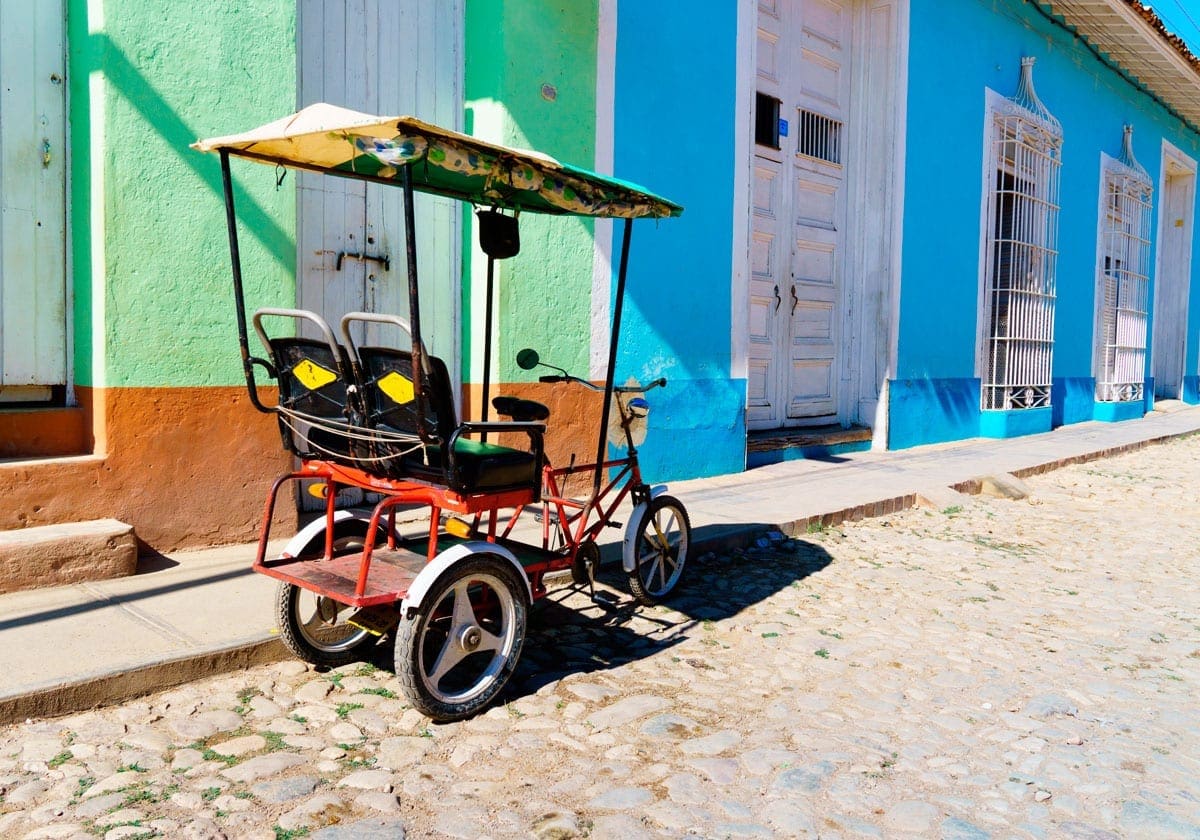En cykeltaxa i gaderne