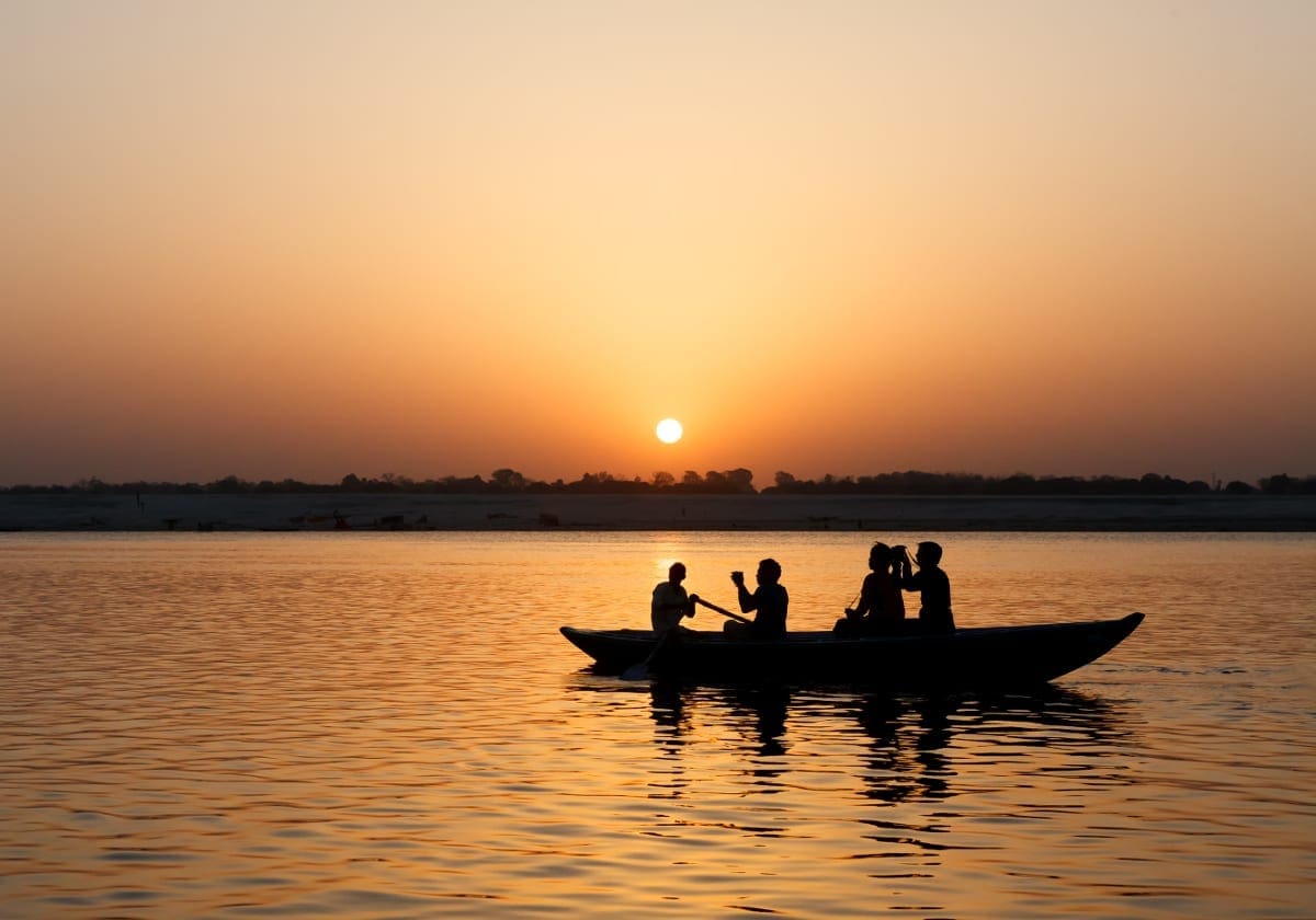 Solnedgang over Ganges