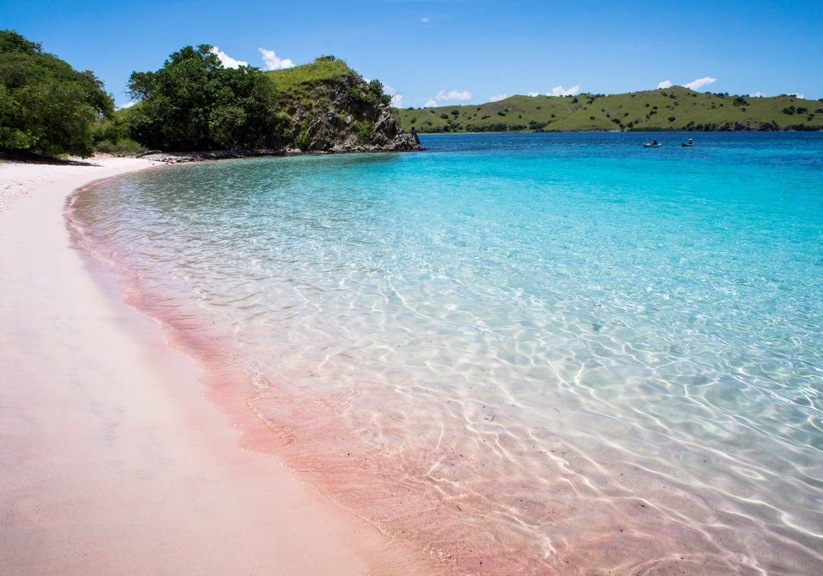 Stranden med pink sand!