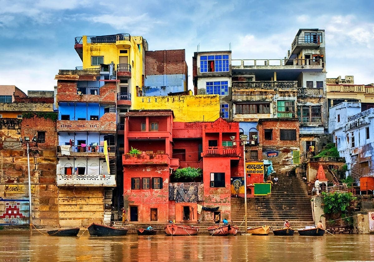 Huse ud til Den Hellige Flod Ganges