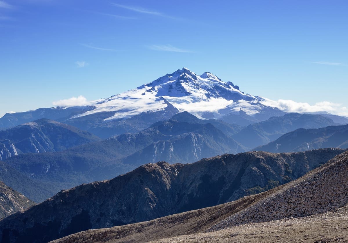 Tronador - en vulkan i Andesbjergene