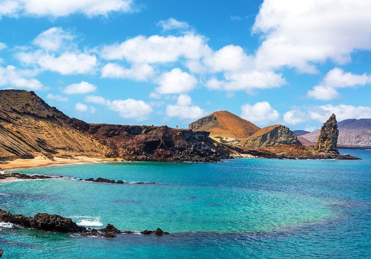 Bartolome Island med den sjove klippe Bartolome Island med den sjove klippe