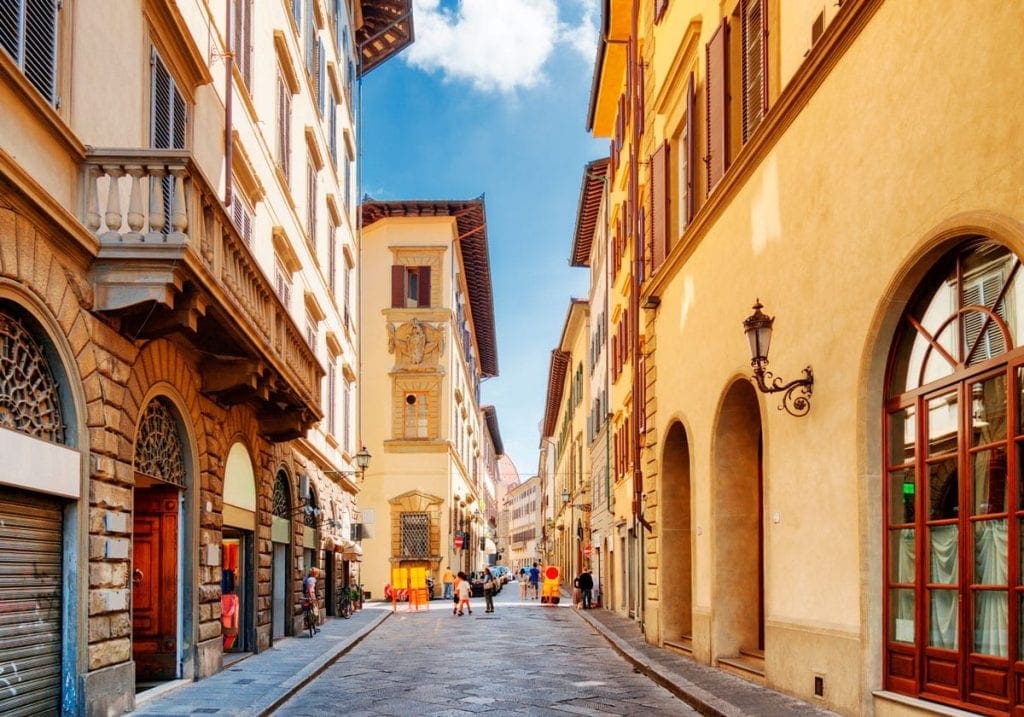 Smuk gade i Firenze