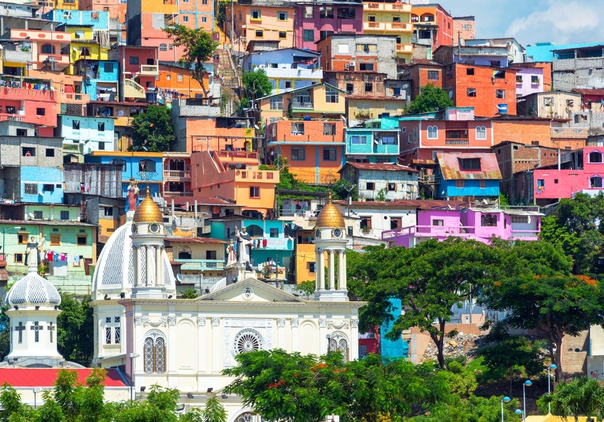 Guayaquils fine, farvestrålende huse