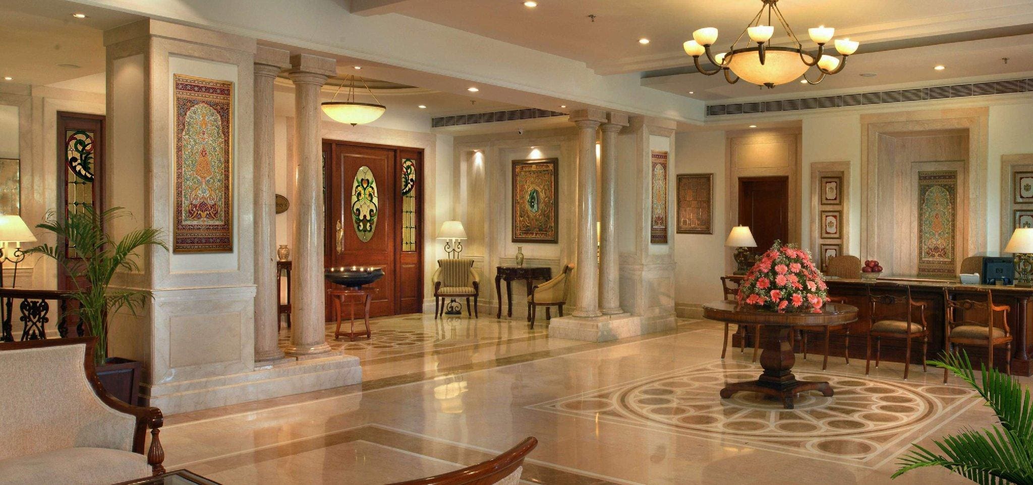 Hotellets smukke lobby