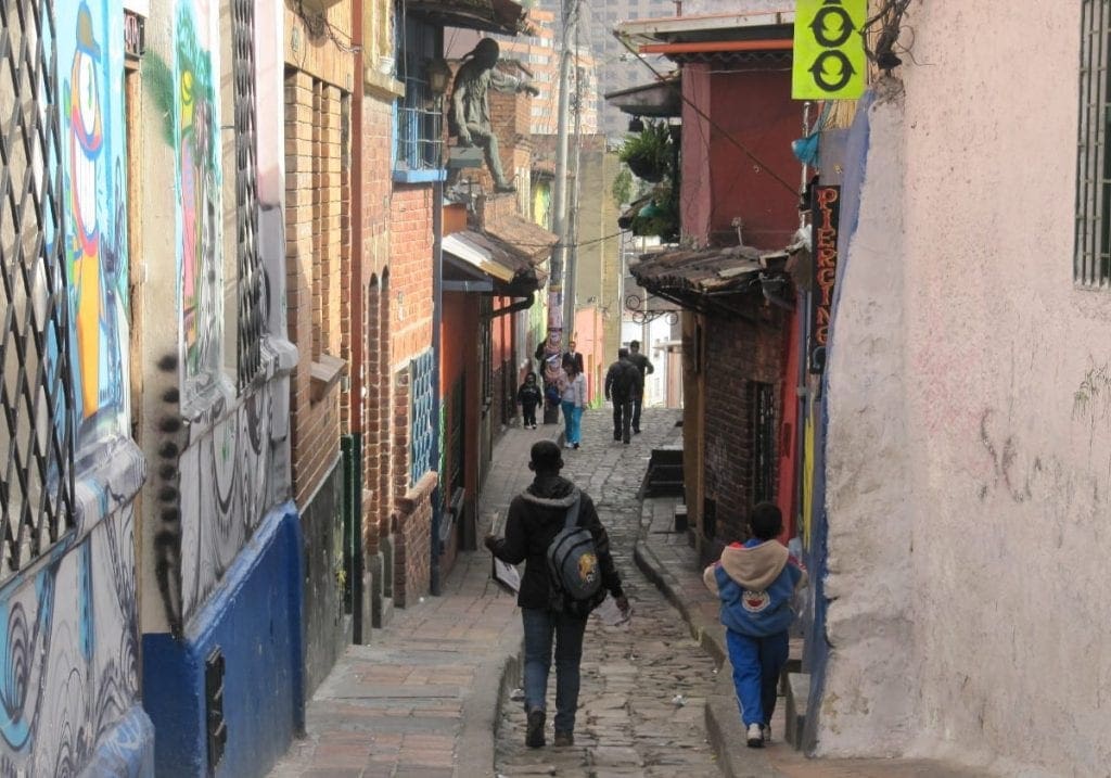 Smal gade i Bogota
