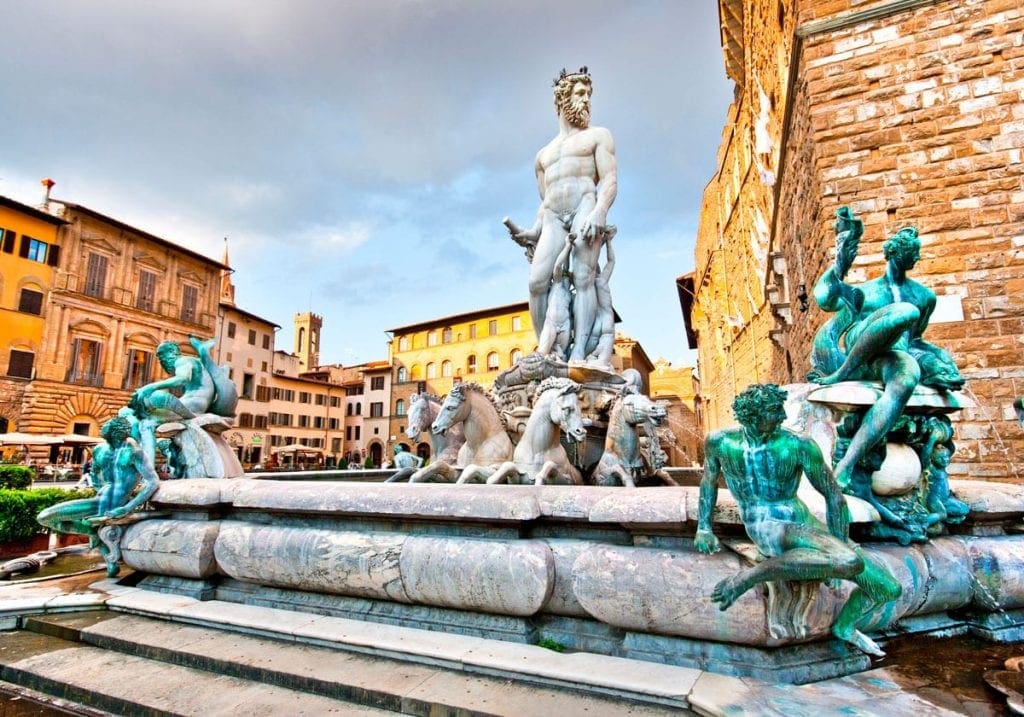 Neptun springvandet på Piazza della Signoria