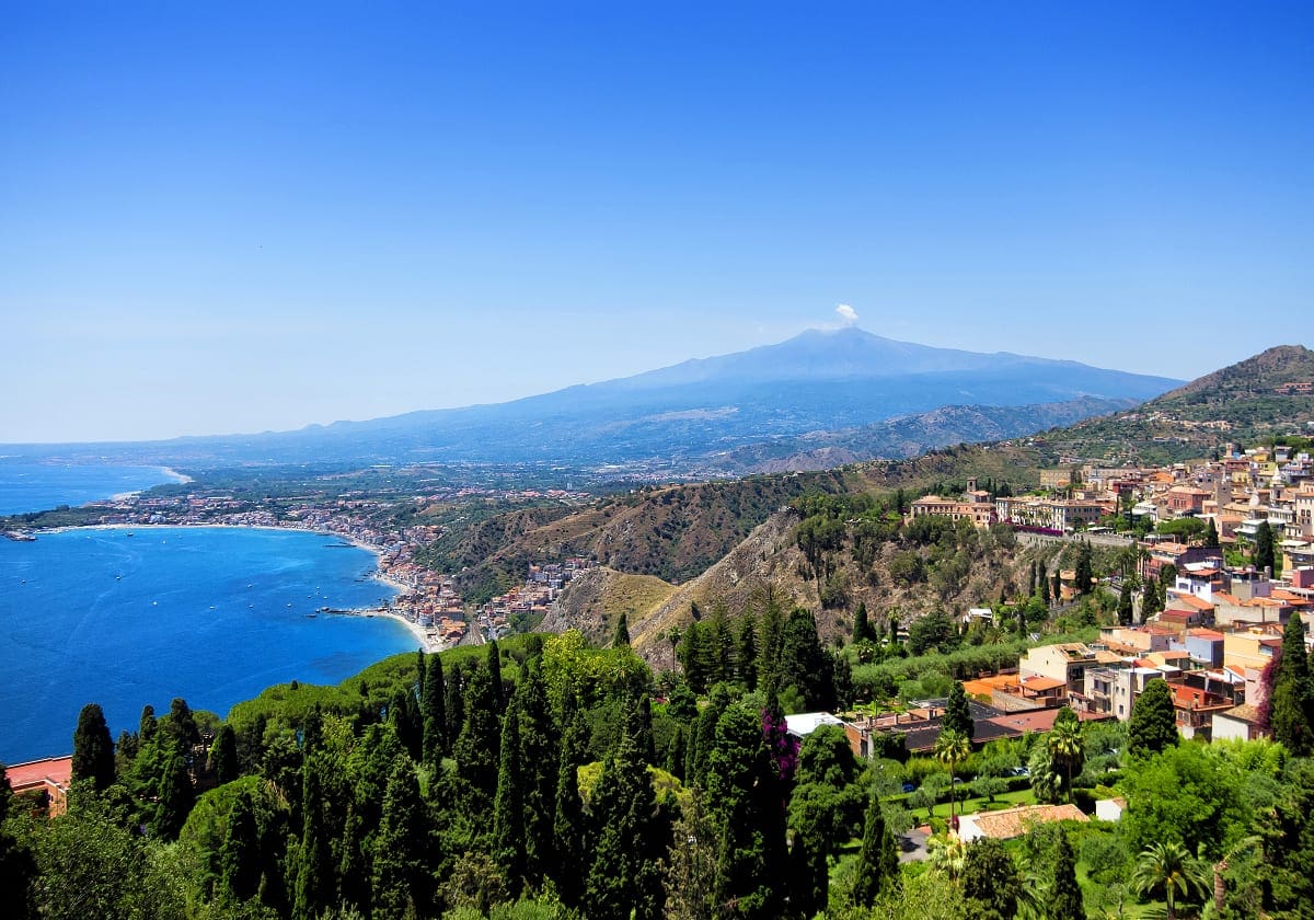 Taormina og vulkanen Etna