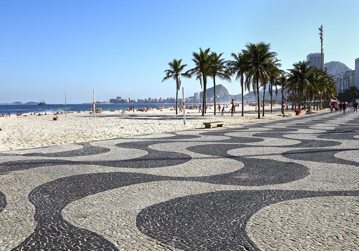 Promenaden langs Cobacabana Beach