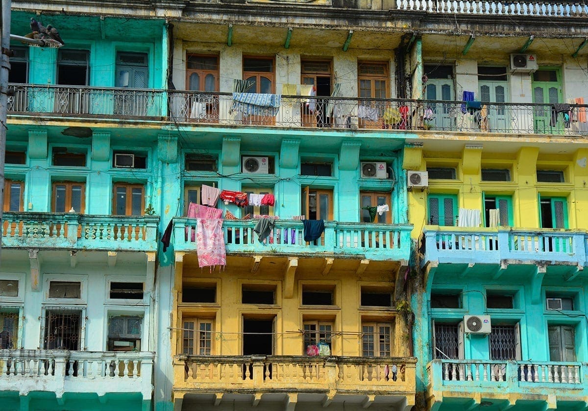 Huse i Yangon