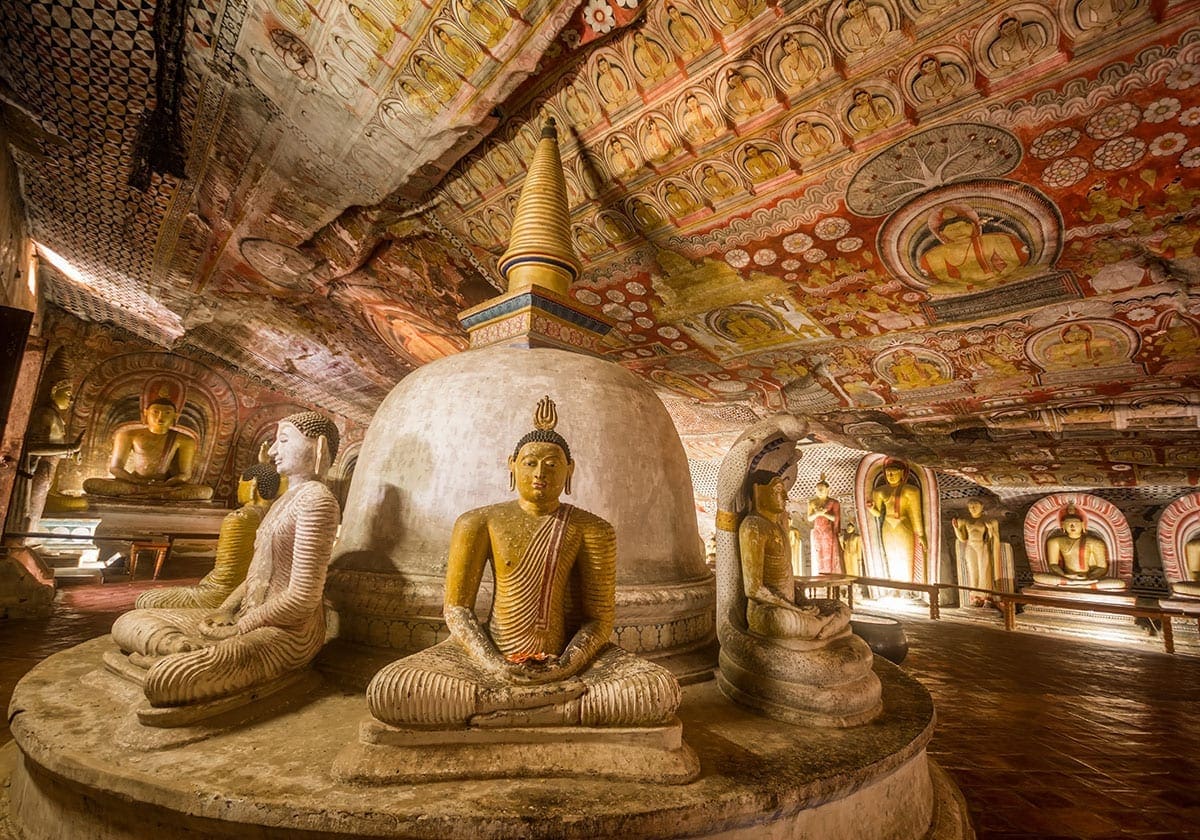 Smukke Buddhaer i Dambulla