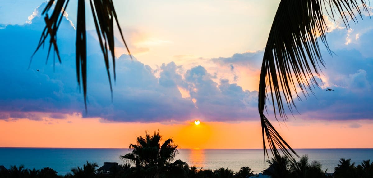 Solnedgang over Playa Zicatela