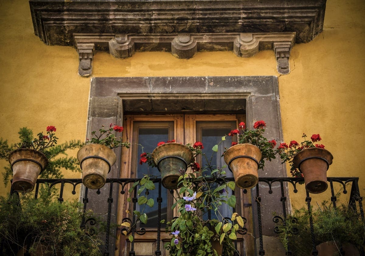 En typisk altan i Puebla