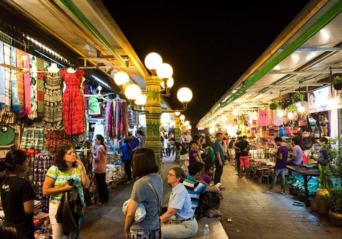 Natmarkedet i Siem Reap