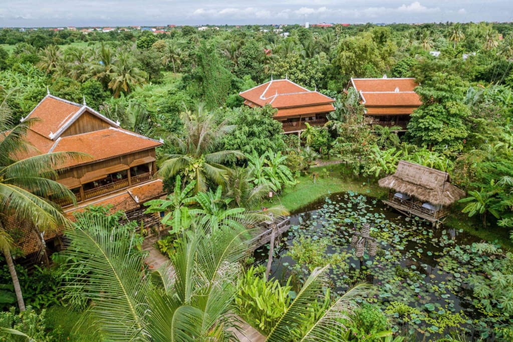 Rejser til Cambodia - Rejser til Battambang - Maisons Wat Kor