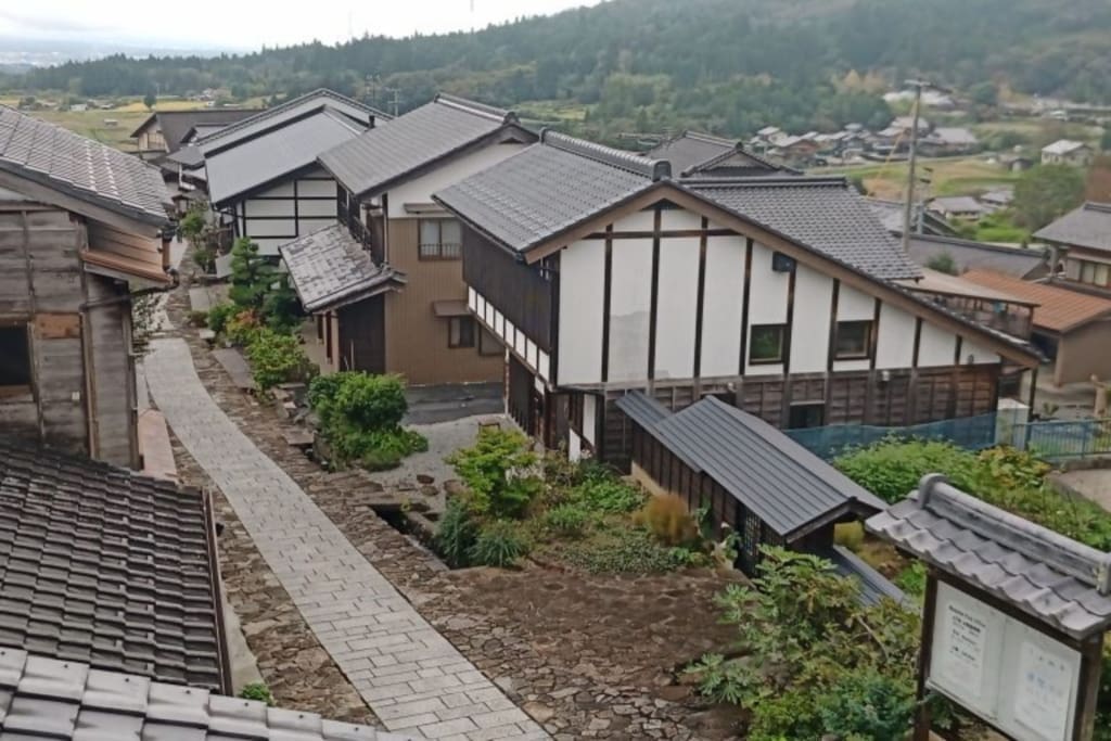 Udsigt til Nakasendo Road Rejser til Japan - Rejser til Magome - Magome Chaya
