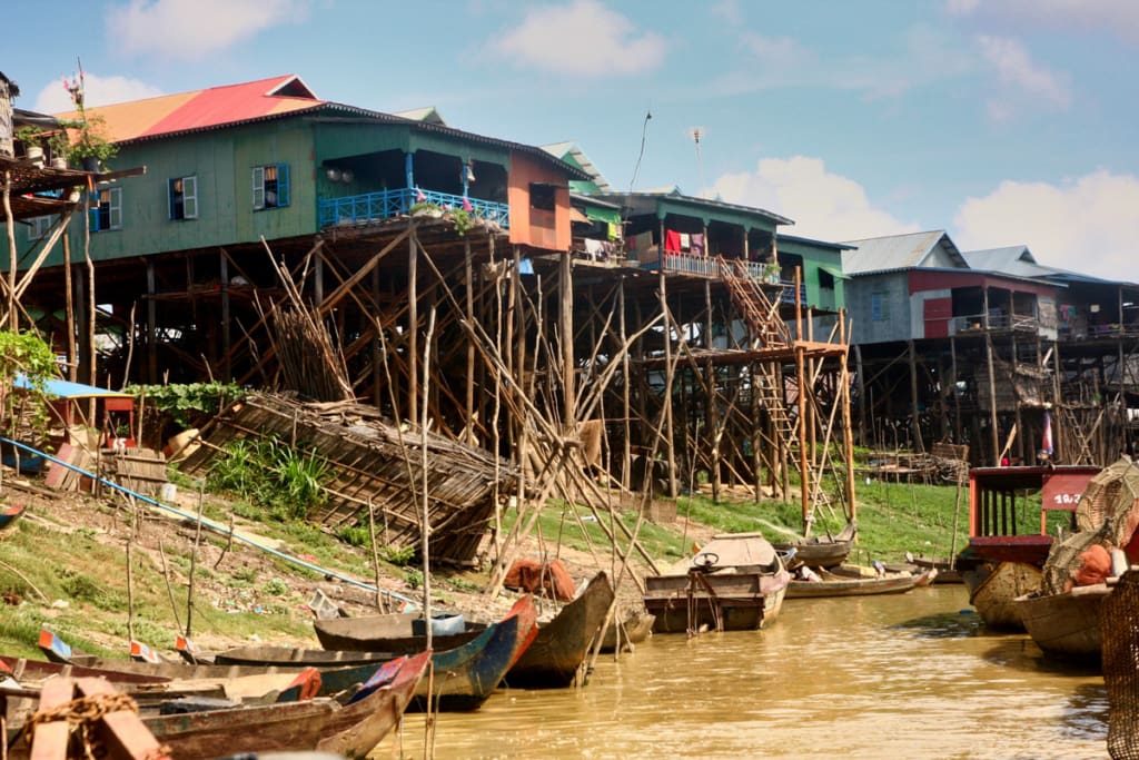 Rejser til Kampong Chhnang - Tonle Sap - i Cambodia
