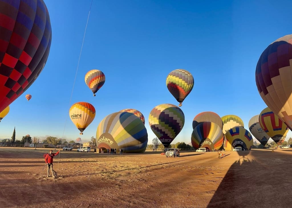 Rejser til Mexico - Oplevelser i Mexico - Oplevelser Mexico City - Rejser til Mexico City - Luftballon Teotihuacan