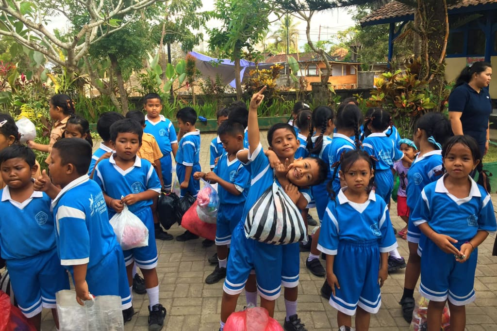 Plastikprojekt på Bali