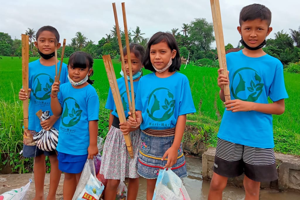 Plastikprojekt på Bali