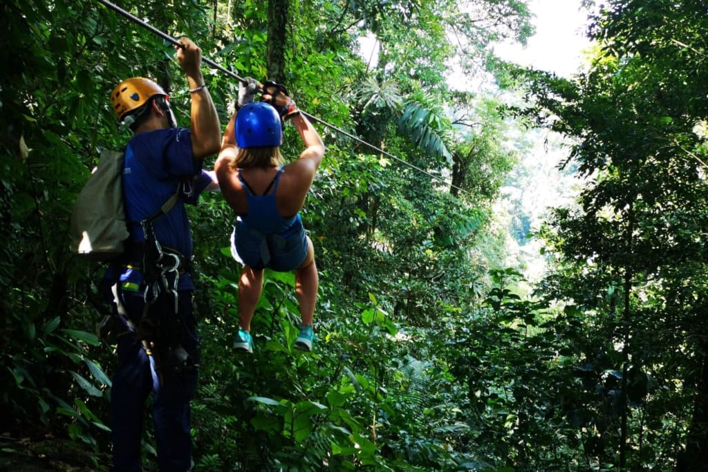 Oplevelser i Costa Rica - Oplevelser i Arenal - Udforsk skyskoven med ziplining og hængebroer