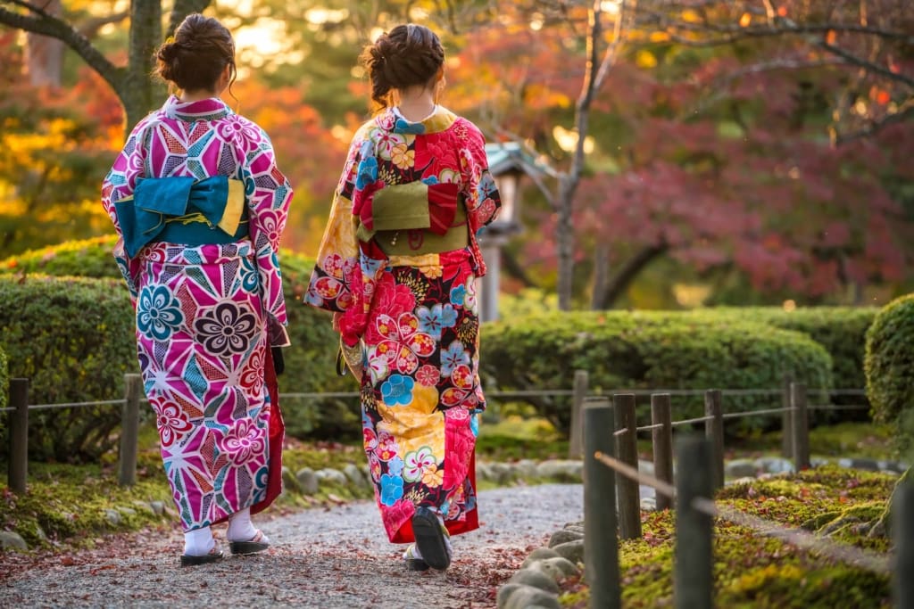 Kvinder i kimono Rejser til Japan