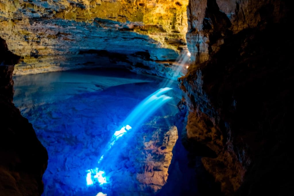 Gruta Azul Rejser til Brasilien - Rejser til Lençóis (Chapada Diamantina) - Grottetur og panoramaudsigt