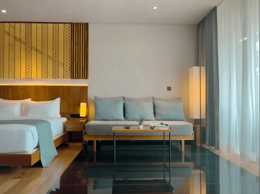 Hyggeligt loungeområde på værelset Rejser til Sri Lanka - Rejser til Kandy - The Trees Kandy
