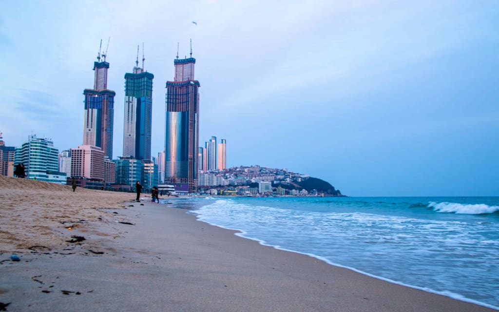 Haeundae Beach i Busan Rejser til Sydkorea (Japan) - Rejser til Busan